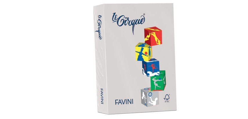 Carta Le Cirque - A4 - 80 gr - grigio pastello 109 - Favini - conf. 500 fogli