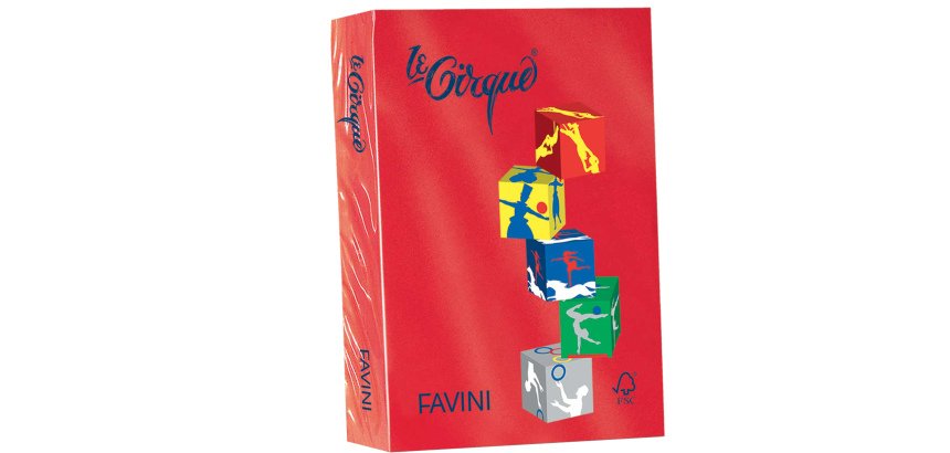 Carta Le Cirque - A4 - 80 gr - rosso scarlatto 209 - Favini - conf. 500 fogli