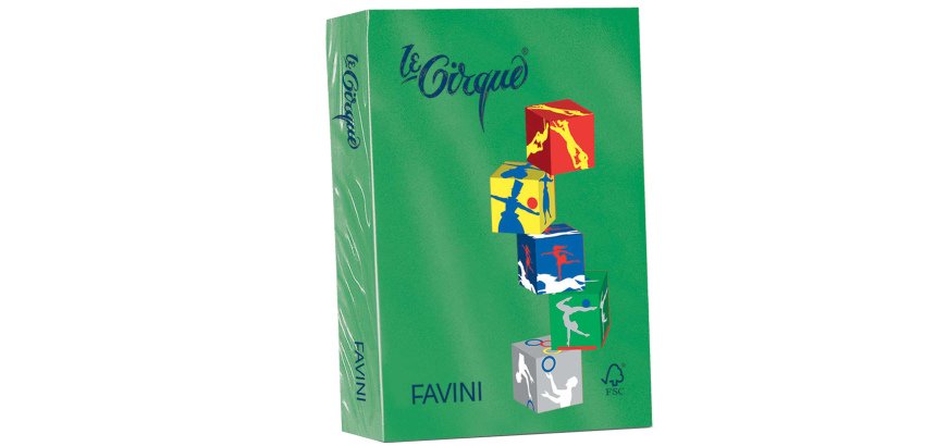 Carta Le Cirque - A4 - 160 gr - verde bandiera 208 - Favini - conf. 250 fogli