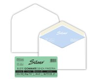 Busta Busta Silver Matic FSC - senza finestra - gommata - 12 x 18 cm - 80 gr -  bianco - Pigna Envelopes - conf. 25 pezzi