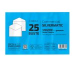 Busta Busta Silver Matic FSC - senza finestra - gommata - 12 x 18 cm - 80 gr -  bianco - Pigna Envelopes - conf. 25 pezzi
