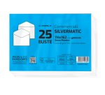 Busta Busta Silver Matic FSC - senza finestra - gommata - 11,4 x 16,2 cm - 80 gr -  bianco - Pigna Envelopes - conf. 25 pezzi