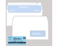 Busta SILVER90 STRIP FSC - bianca - internografata - con finestra - 110 x 230 mm - 90 gr - Pigna Envelopes - conf. 25 pezzi