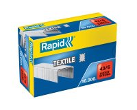 Punti Rapid Super Strong Textile - 43/6 - acciaio zincato - per tessuti - Rapid - conf. 10000 pezzi