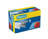 Punti Rapid Super Strong Textile - 43/8 - acciaio zincato - per tessuti - metallo - Rapid - conf. 10000 pezzi