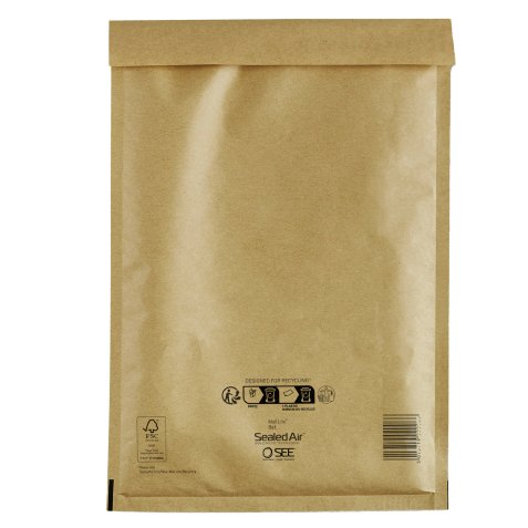 Busta imbottita Mail Lite Gold - CD (18 x 16 cm) - avana - Sealed Air - conf. 10 pezzi