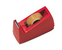 Dispenser per nastro adesivo - 33 m - rosso - Lebez