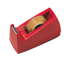Dispenser per nastro adesivo - 33 m - rosso - Lebez