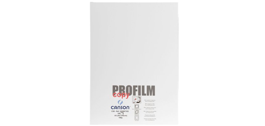 Lucidi C50 Profilm Copy per fotocopiatrici bianco/nero - 100 fogli A3 - senza retrofoglio - Canson
