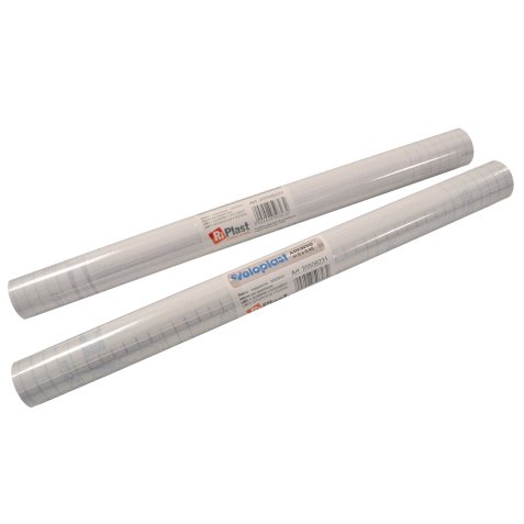 Rotolo coprilibro Veloplast - 2 m x45 cm - PP - 60 mic - liscio adesivo neutro - trasparente - Colorosa