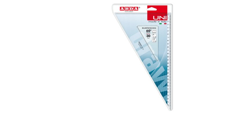 Squadra Uni - 60gradi - 30cm - Arda