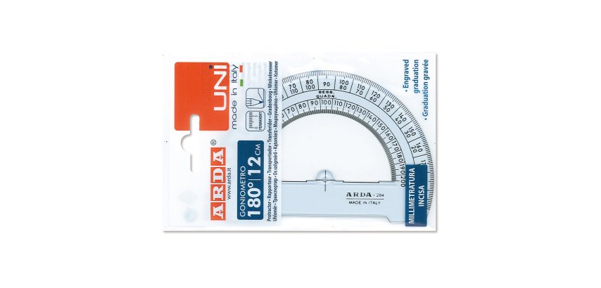 Goniometro Uni - 180gradi - 12cm - Arda