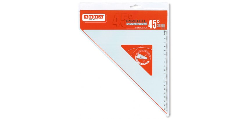 Squadra linea Profil - alluminio - 45gradi - 30cm - Arda