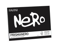 Album Prismanero - 24x33cm - 10 fogli - 128gr - monoruvido - Favini