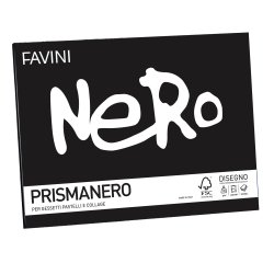 Album Prismanero - 24x33cm - 10 fogli - 128gr - monoruvido - Favini
