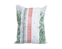 Elastici fettuccia - diametro 15 x 0,8 cm - gomma - 1 kg - verde - Viva
