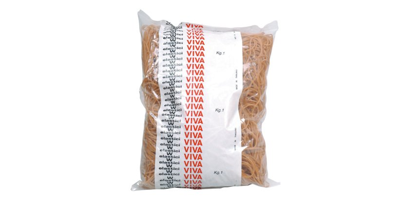 Elastici ad anello - diametro 10 cm - 1 kg - caucciù - avana - Viva
