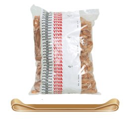 Elastici fettuccia - diametro 10 x 0,5 cm - 1 kg - caucciù - avana - Viva