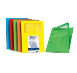 Cartelline a L con finestra - cartoncino 140 gr - 22x31 cm - pistacchio - Favini - conf. 10 pezzi