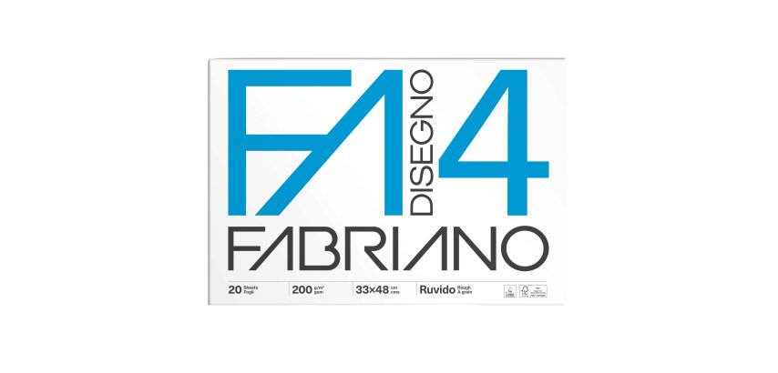 Album F4 - 33 x 48 cm - 200 gr - 20 fogli - ruvido - Fabriano