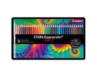 Pastello Aquacolor 1636 - tratto 2,80 mm - colori assortiti - Stabilo - astuccio 36 pezzi