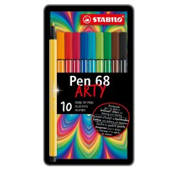 STABILO Pen 68 felt pen Multicolour 10 pc(s)