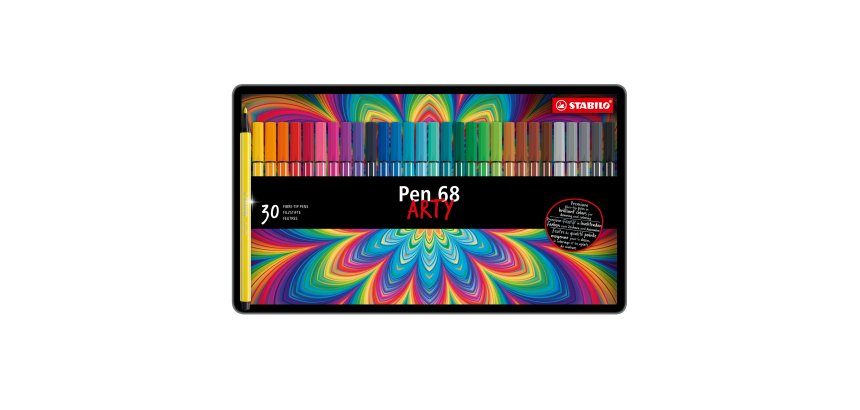 Pennarelli Pen 68 - colori assortiti - Stabilo - scatola in metallo 30 pezzi