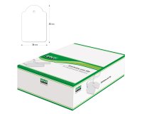 Etichette con filo A392 - 36 x 53 mm - bianco - Lebez - conf. 500 pezzi