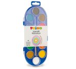 Pastiglie Acquerelli -  ø 30mm - colori assortiti - Primo - astuccio da 12 pastiglie