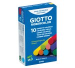 Gessetti Robercolor - lunghezza 80mm con diametro 10mm - colorati - Giotto - Scatola 10 gessetti tondi