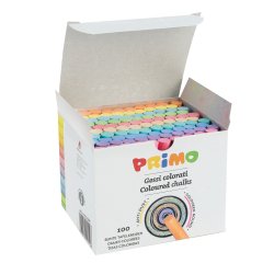 Gessetti tondi -  ø 9x80 mm - colorati - Primo - Scatola 100 gessetti tondi