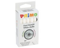 Gessetti tondi - ø 9x80 mm - bianco - Primo - Scatola 10 gessetti tondi