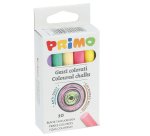 Gessetti tondi - ø 9x80 mm - colorati - Primo - Scatola 10 gessetti tondi