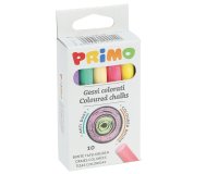 Gessetti tondi - ø 9x80 mm - colorati - Primo - Scatola 10 gessetti tondi