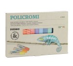 Gessetti quadrati Policromi - 13x13x80mm - quadrati  - Primo - astuccio 12 colori