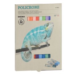 Gessetti quadrati Policromi - quadrati - 13x13x80mm - Primo - astuccio 24 gessi
