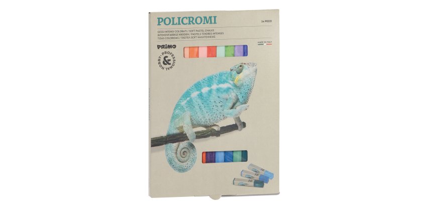 Gessetti quadrati Policromi - quadrati - 13x13x80mm - Primo - astuccio 24 gessi
