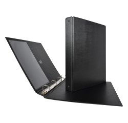 Raccoglitore Stelvio - 22 x 30 cm - 4 anelli a R 16 mm - dorso 2,5 cm - nero - Sei Rota