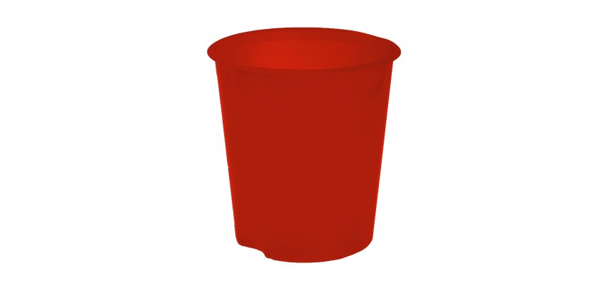 Cestino gettacarte E020 Modula - altezza 32,5 cm - diametro 31 cm - 16,5 L - rosso - Fellowes