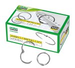 Anelli metallici - 2,8 cm - per rilegatura - Lebez - conf. 100 pezzi