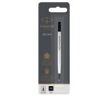 Refill roller Quink standard - punta media - metallo - nero - Parker