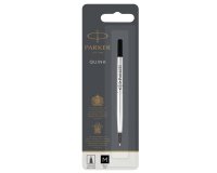 Refill roller Quink standard - punta media - metallo - nero - Parker