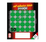 Etichette adesive tonde - in carta - permanenti - diametro 22 mm - 30 et/fg - 10 fogli - verde - Markin