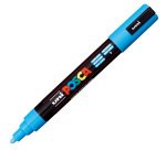 Marcatore a base d'acqua Uni Posca PC5M  - punta  tonda media da 1,8mm a 2,5mm - azzurro - Uni Mitsubishi