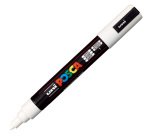 Marcatore a base d'acqua Uni Posca PC5M  - punta  tonda media da 1,8mm a 2,5mm - bianco - Uni Mitsubishi