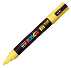 Uni-Ball PC-5M marker Bullet tip Yellow
