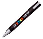 Marcatore a base d'acqua Uni Posca PC5M  - punta  tonda media da 1,8mm a 2,5mm - argento - Uni Mitsubishi