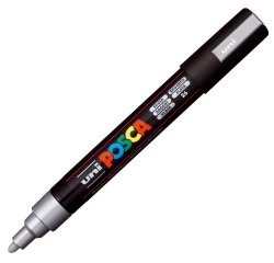 Uni-Ball PC-5M marker Bullet tip Silver