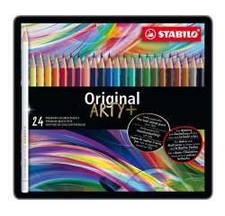 Pastello Original 8774 - tratto 2,50 mm - colori assortiti - Stabilo - astuccio in metallo 24 pezzi