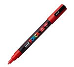 Marcatore a base d'acqua Uni Posca PC3M  - punta fine da 0,9mm a 1,3mm - rosso - Uni Mitsubishi